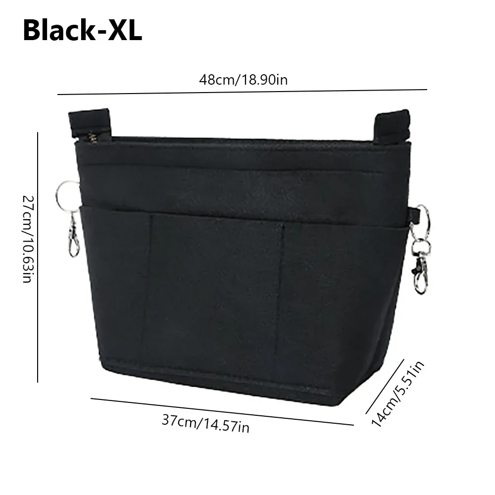 organisateur de sac à main en feutre grande capacité, support de sac interne portable multi-poches pour l'organisation et le rangement