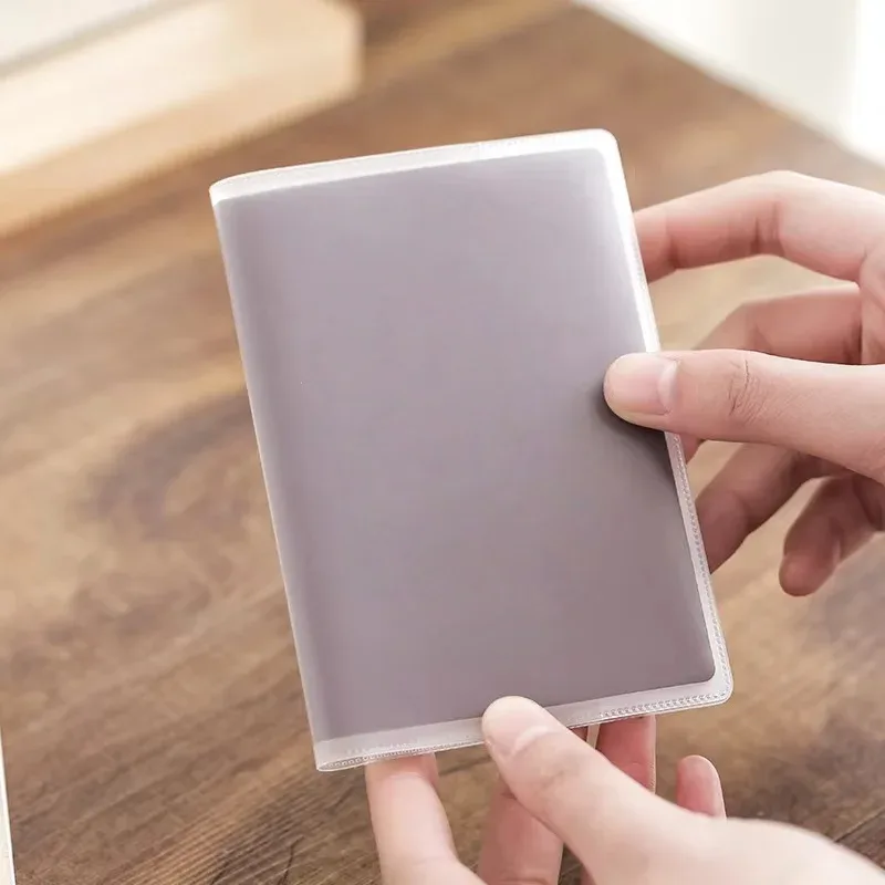 housse de passeport transparente givrée, étui de protection pour carte d'identité, organisateur de documents, pochette de voyage quotidienne