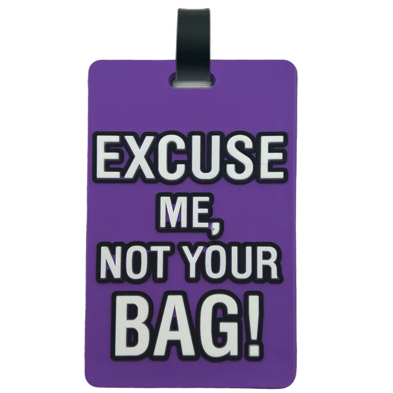 étiquette de bagage en pvc pour sac de voyage, sac fourre-tout, avec porte-carte de visite et cache de confidentialité it's not you bags