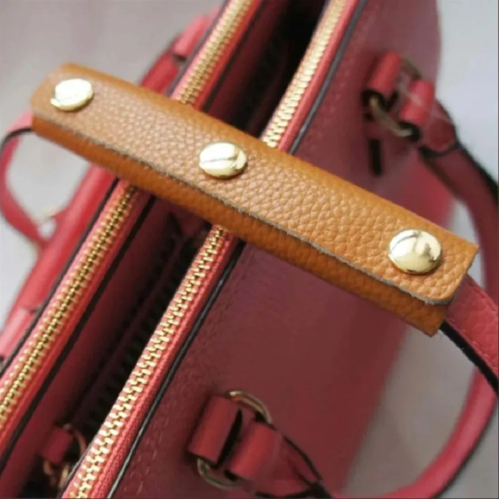 poignée de valise en cuir pu, couleur unie, enveloppe de poignée de sac à bagages souple, conception antichoc, rembourrage de sangle d'épaule