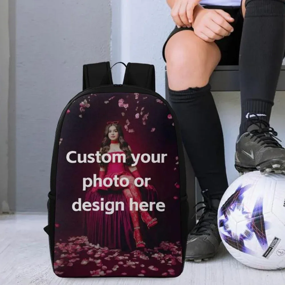 sac à dos personnalisé avec photo, impression d'image diy, sac à dos pour ordinateur portable de 17 pouces, sac à dos décontracté pour voyages et école, pour garçons, filles et adolescents