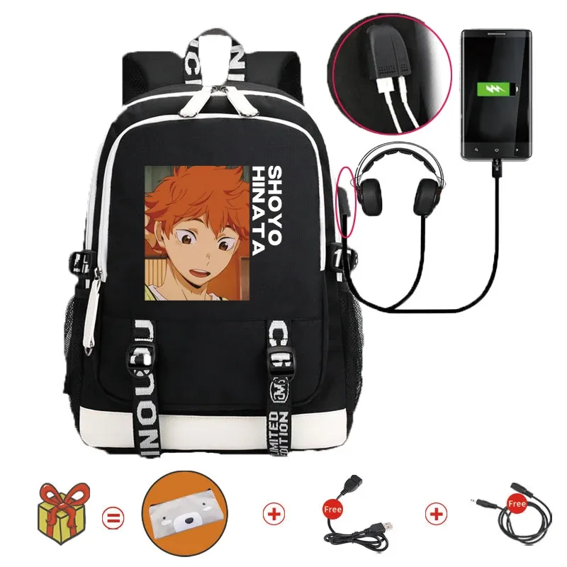 sac à dos anime volleyball junior pour adultes, cartable manga, sac pour ordinateur portable étanche, grande capacité pour voyager, 03 bookbags