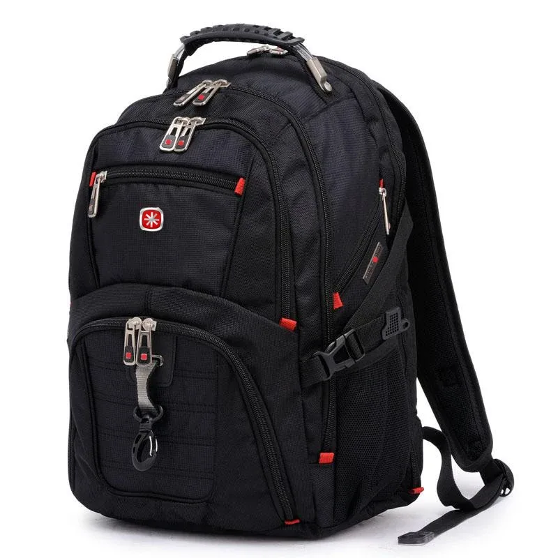 sac à dos suisse pour hommes 17.3 pouces ordinateur portable école sacs de voyage unisexe grande capacité sac à dos étanche mochila d'affaires