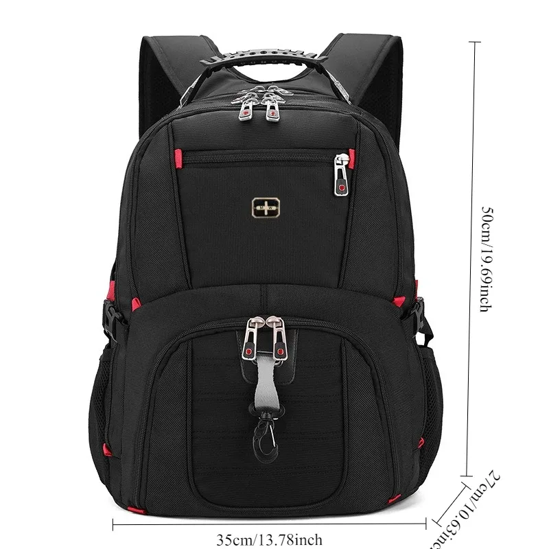 sac à dos pour ordinateur portable en tissu oxford imperméable de grande capacité, sac de voyage scolaire, sac à dos pour étudiants, sac à dos de voyage pour les trajets quotidiens