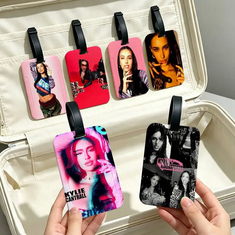 étiquette d'identification de bagage en pvc classique kylie cantrall, porte-carte anti-perte, étiquette nominative pour valise de voyage