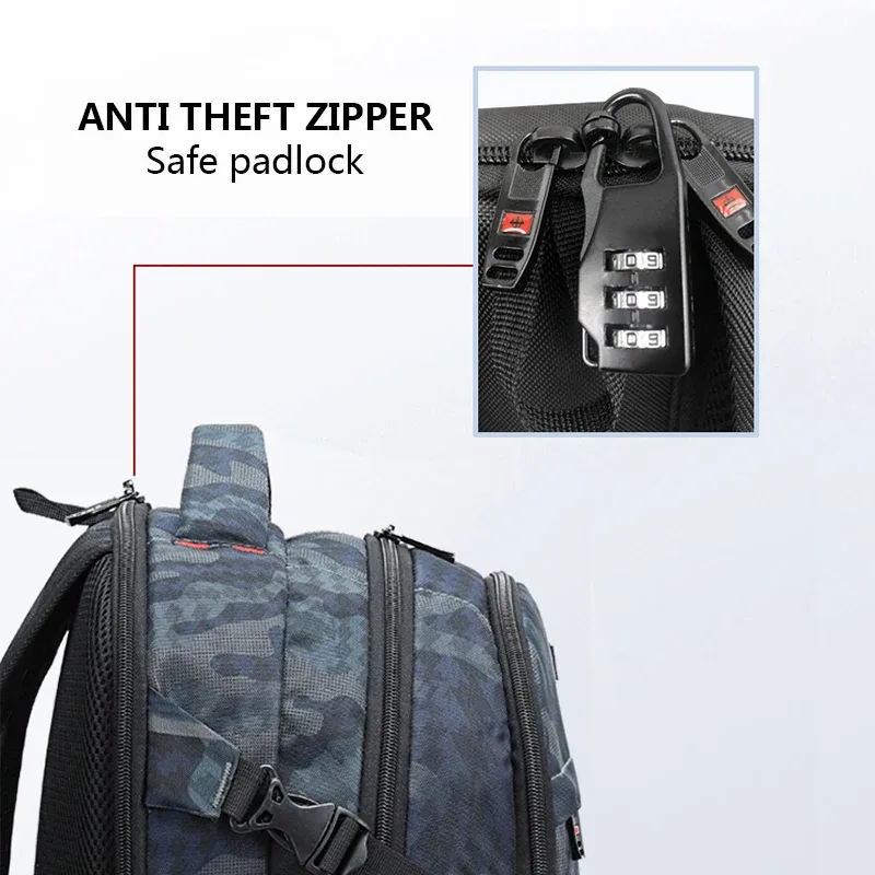 nouveau sac à dos étanche pour homme, compatible avec ordinateur portable 17 pouces, sacs de chargement usb, sac à dos de voyage pour femme, sac d'école vintage pour avion, mochila