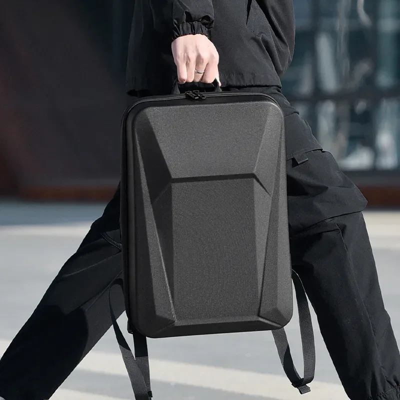 Sac à dos décontracté pour homme, pour ordinateur portable de gaming, étanche, coque rigide, sac de voyage professionnel, style tech tendance, 16 pouces, capacité 20-35L