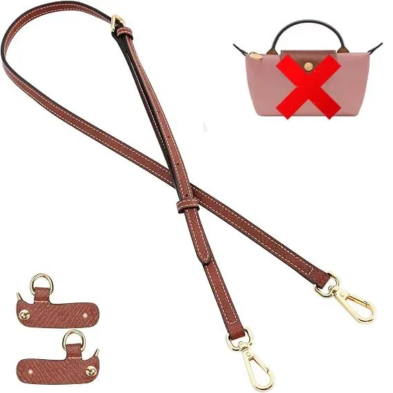 kit de bandoulière en cuir pour mini sacs, compatible avec la mini pochette longchamp, accessoires pour petit sac à bandoulière réglable