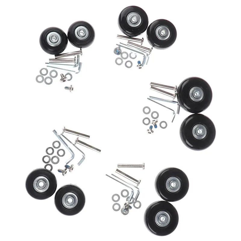 kit de réparation de pièces de valise, essieux de remplacement, roues de bagage de voyage silencieuses, roulettes, od 40-54mm, 1 jeu