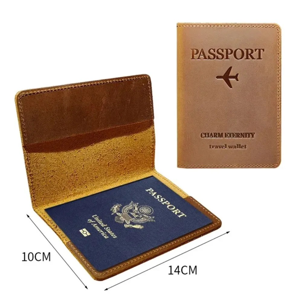 Porte-passeport de voyage pour femmes et hommes, étui de voyage pour passeport, pochette fine en cuir, housse de passeport, portefeuille de voyage