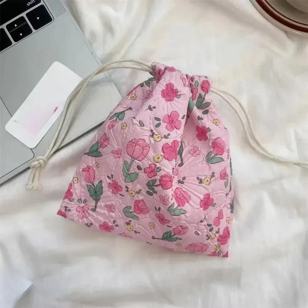 sac à cosmétiques de proximité de dessin animé pour femmes, pochette wstring, grands sacs d'évaluation de maquillage, poudres cosmétiques coréennes, trousse de beauté de toilette mignonne