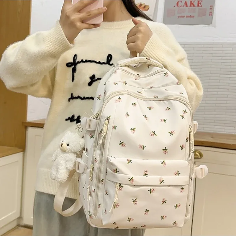 sac à dos mignon pour filles, sac d'école de grande capacité pour étudiants, sac de rangement de voyage portable pour adolescents, sac à livres pour enfants