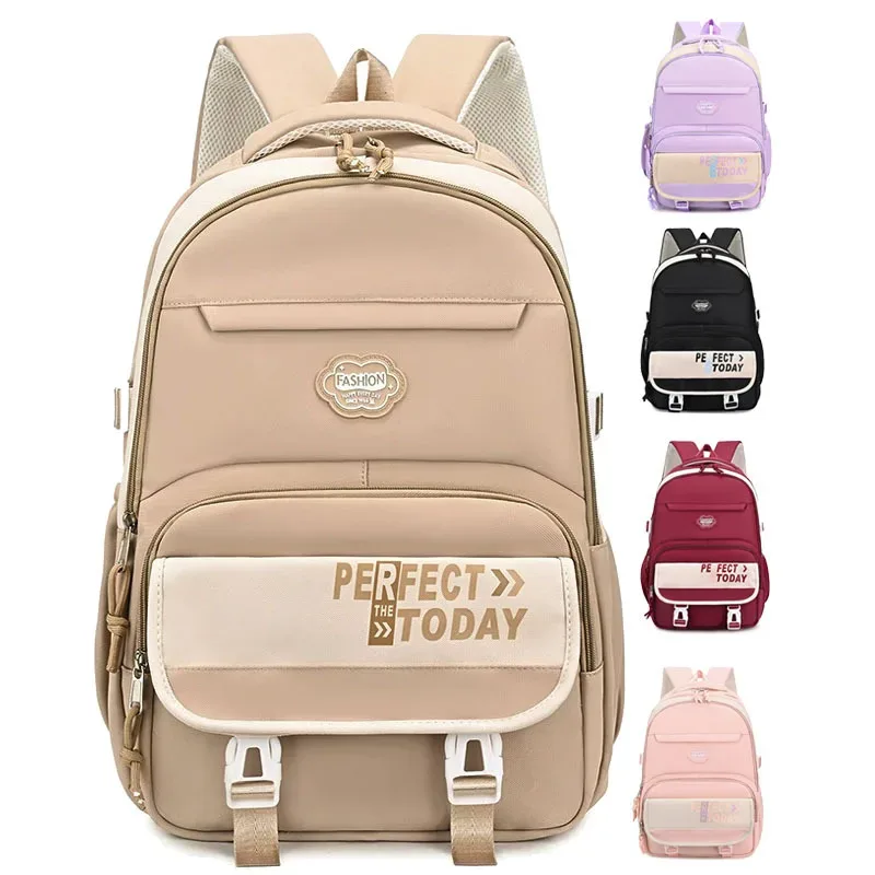 Sac à dos de voyage Simple de grande capacité pour filles, sac à dos léger et décontracté pour collège, sacs à Double épaule, haute qualité