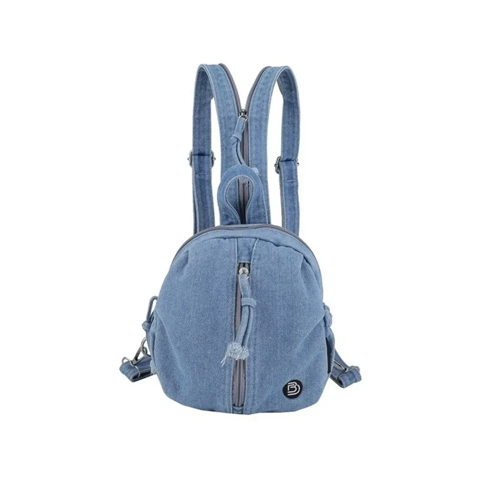 sac à dos en jean élégant et souple, léger, vintage, délavé, sac bandoulière polyvalent, mini sac de voyage, usage quotidien