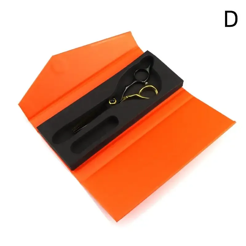 sac de rangement pour ciseaux de coiffure en cuir pu antichoc avec fermeture éclair, pochette portable pour salon de coiffure, accessoire unitaire.