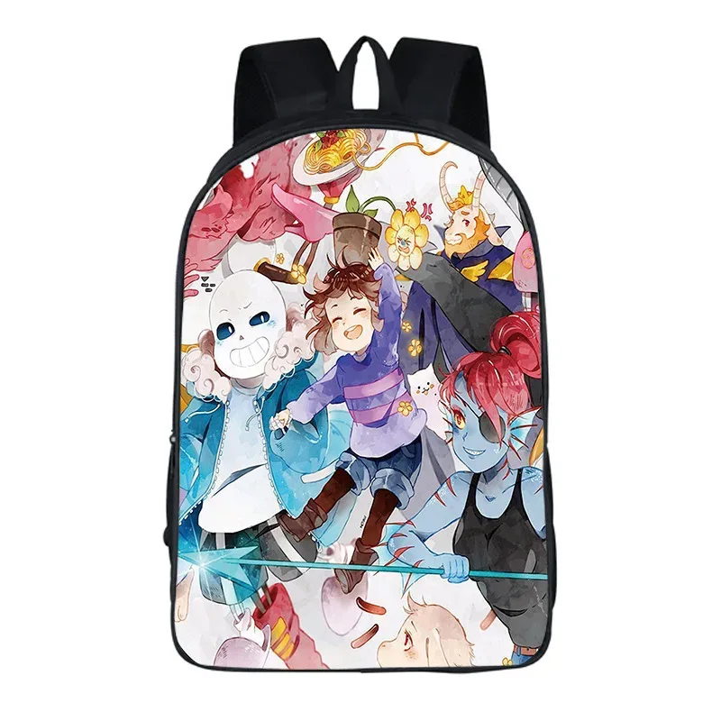 undertale dessin animé sac à dos sac d'école 40 cm/15.7 pouces sac à dos livre sacs ordinateur sac à dos pour garçon fille meilleur cadeau