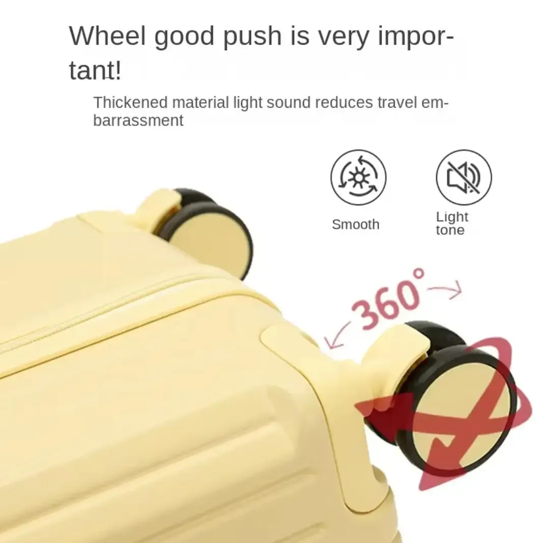 valise à roulettes 20/24/26/28 pouces, bagage de voyage multifonctionnel avec porte-gobelet et port de charge usb
