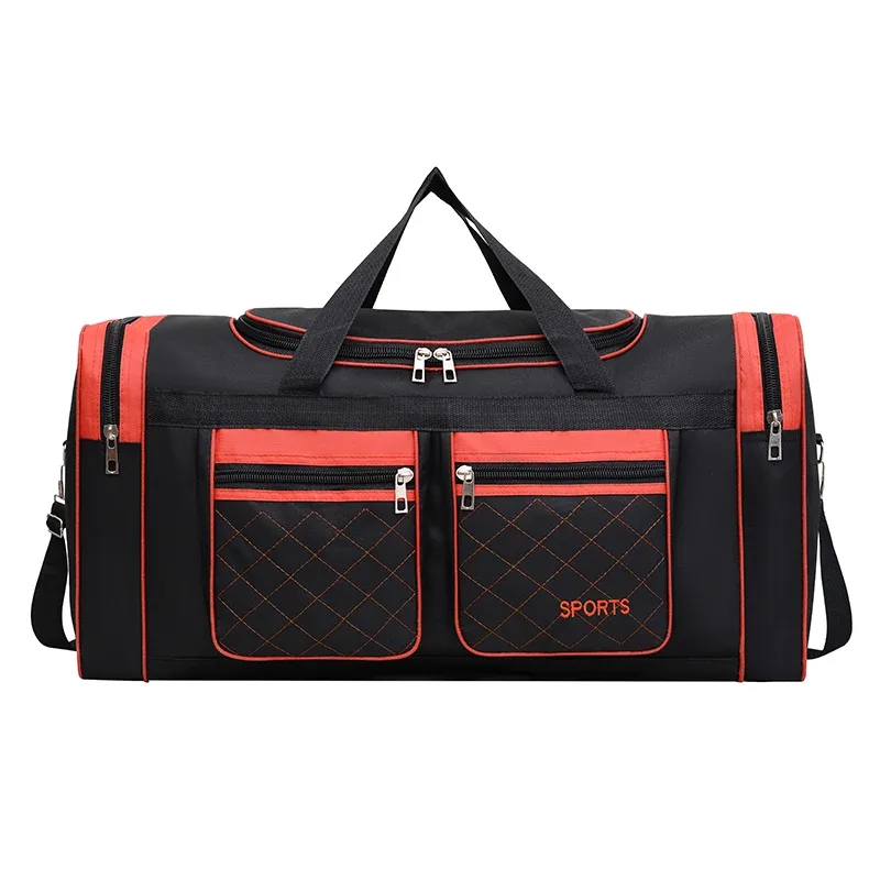 sac à bagages de grande capacité pour hommes – sac de voyage multi-poches avec fermeture à glissière, design pliable, idéal pour les vacances et le sport e
