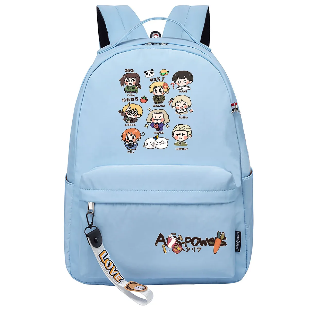 hetalia axis powers dessin animé sac à dos filles sacs d'école anime bookbags kawaii garçons voyage sac à dos mignon sac à dos sac à dos décontracté