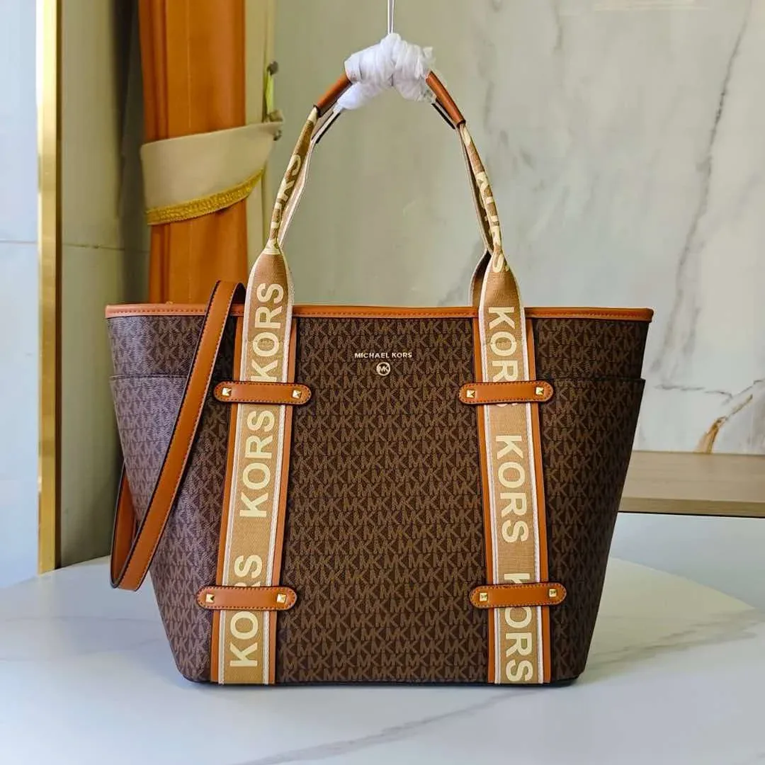 sac de voyage michael kors, modèle mk commuter, neuf, élégant, de haute qualité, sac fourre-tout pour femme, sac de voyage léger et luxueux.