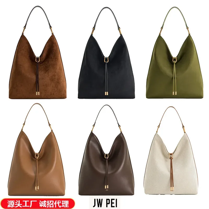 sac fourre-tout jwpei pour femme, sac ariahobo, grande capacité, style décontracté, sac à bandoulière, sac seau croisé