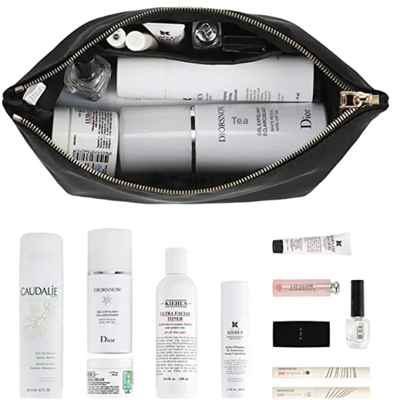 sac de maquillage en nylon, meilleure vente, sac à cosmétiques à fermeture éclair en cuivre, sac de rangement de voyage, trousse de toilette en nylon, design de couleur pure durable