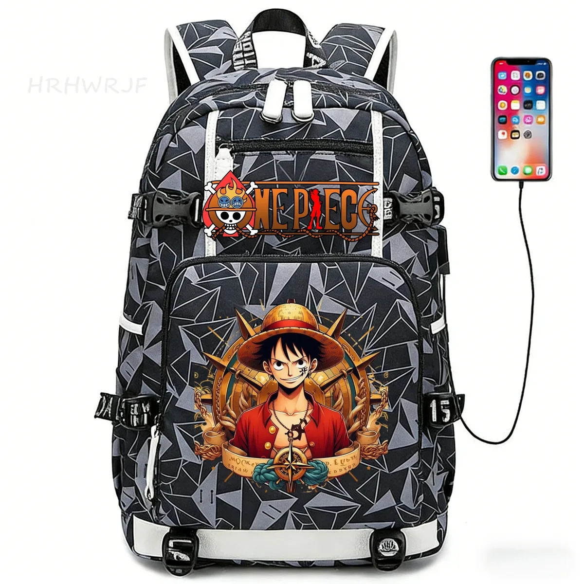 sac à dos one piece monkey d luffy, simple, grande capacité, pour le sport, les voyages, les loisirs, l'école, pour ordinateur portable, unisexe, mochila de voyage