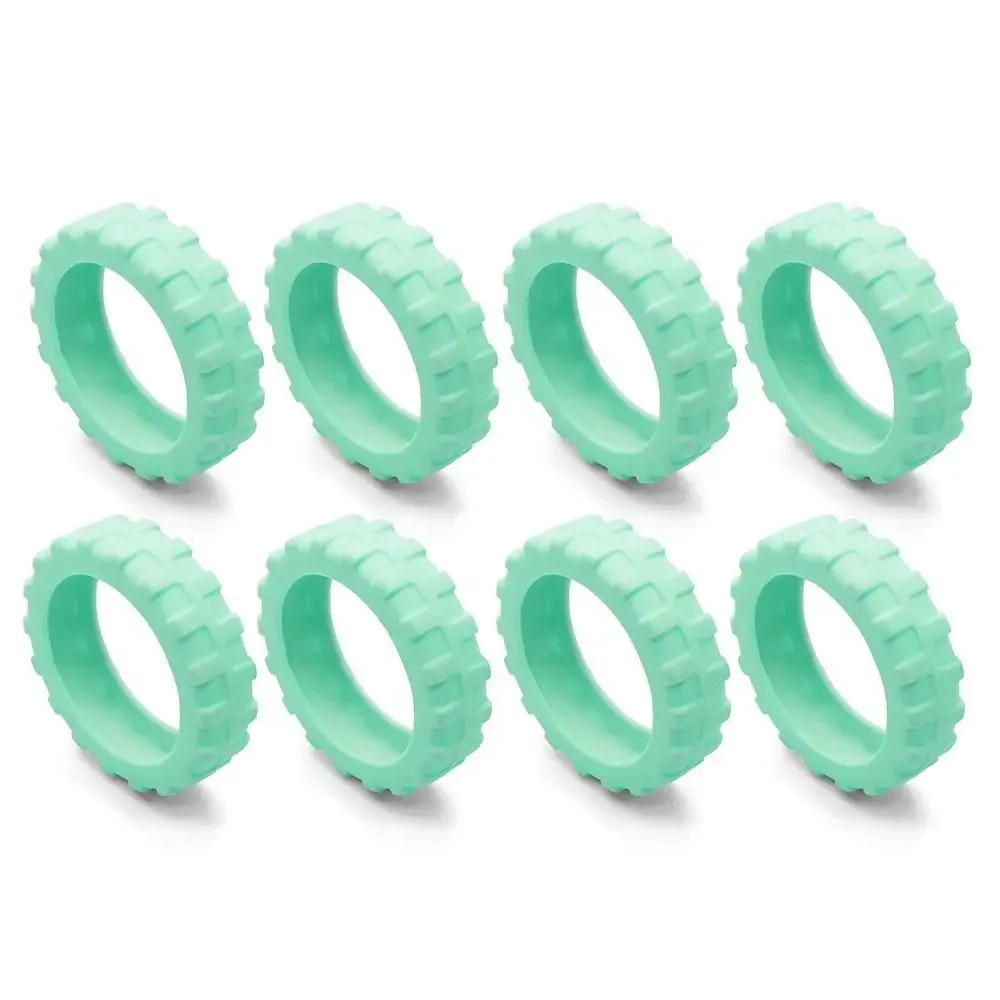 8 pièces/ensemble de protections de roulettes de valise en silicone pour voyage, silencieuses, réduisant l'usure des roues, couvre-roulettes pour valise, pièces d'essieu.