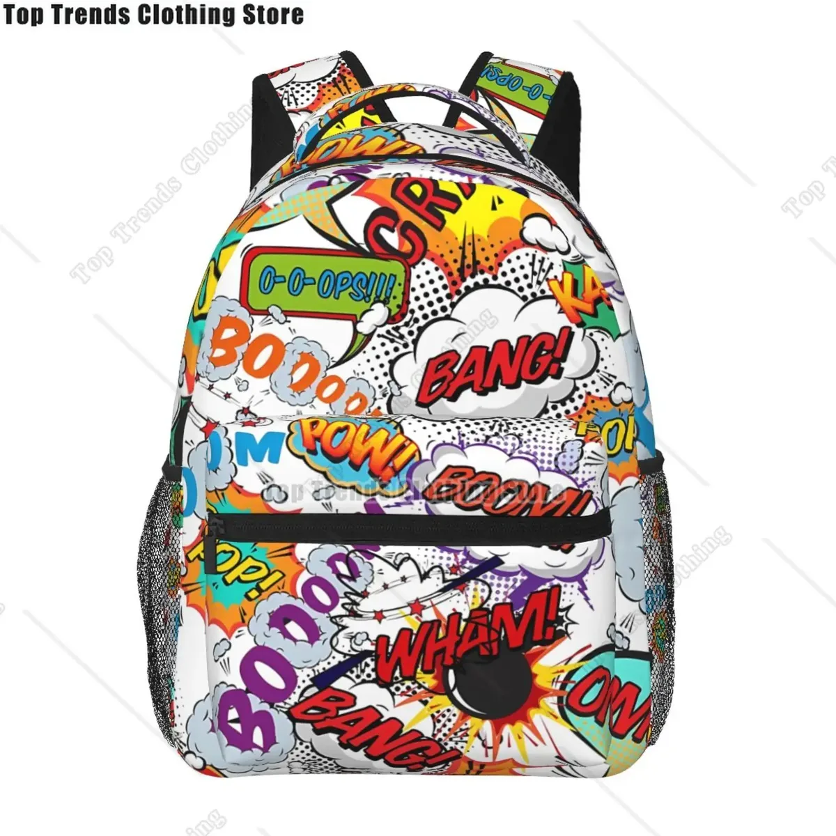 collection de bandes dessinées graffiti pop art imprimé sac à dos de voyage unisexe grande capacité sacs à dos pour ordinateur portable sac à dos d'école pour adolescents