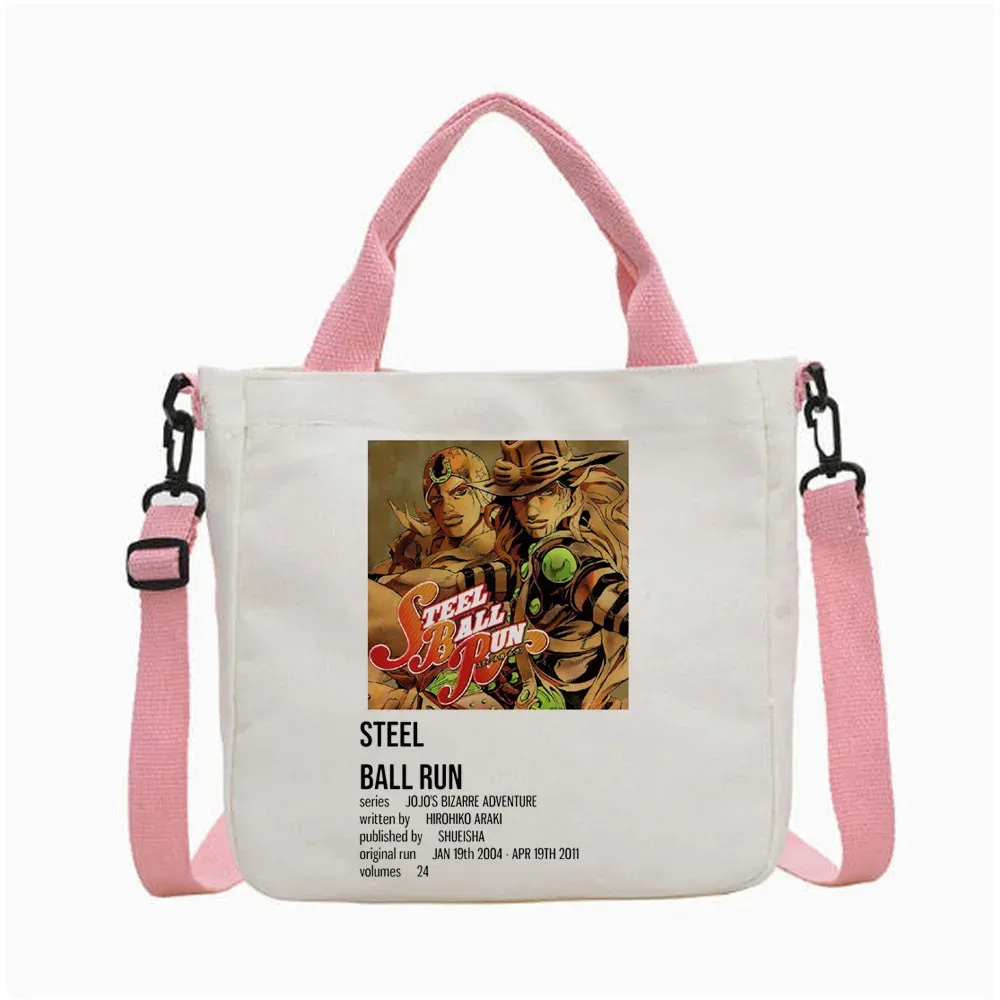 sac fourre-tout jojo bizarre adventure steel ball run, sac fourre-tout pliable pour femme, sac à bandoulière pour le shopping y2k