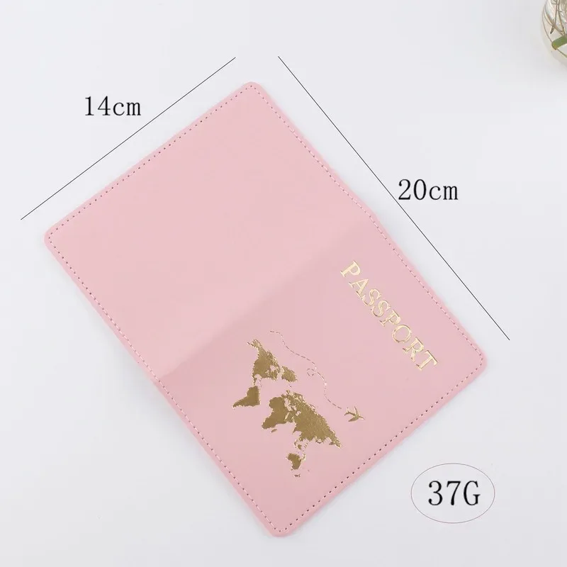 couverture de passeport en cuir pu, simple, à la mode, carte du monde, mince, porte-passeport de voyage, portefeuille cadeau, étui pour cartes, unisexe