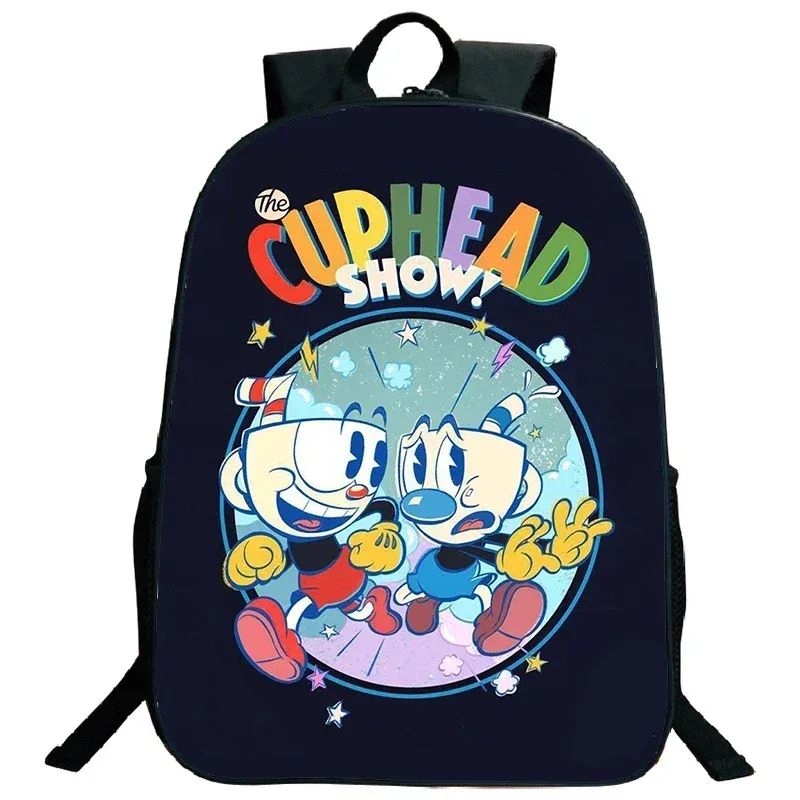 sacs de voyage, sacs d'école souples, sac à dos pour ordinateur portable, grande capacité, sac à dos imprimé cuphead pour garçons et filles, sac d'école cosplay pour étudiants