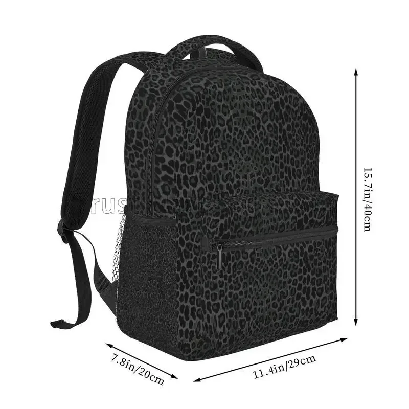 sacs à dos de voyage imprimés léopard noir, sac d'école léger pour étudiant, sac à dos unisexe pour ordinateur portable, pour voyage, randonnée, camping
