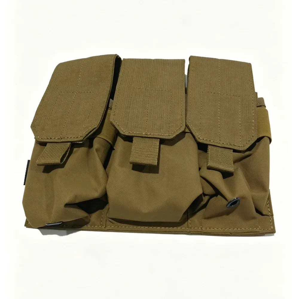 sac de rangement tactique triple pour accessoires d'extérieur, sac d'accessoires pour gilet molle