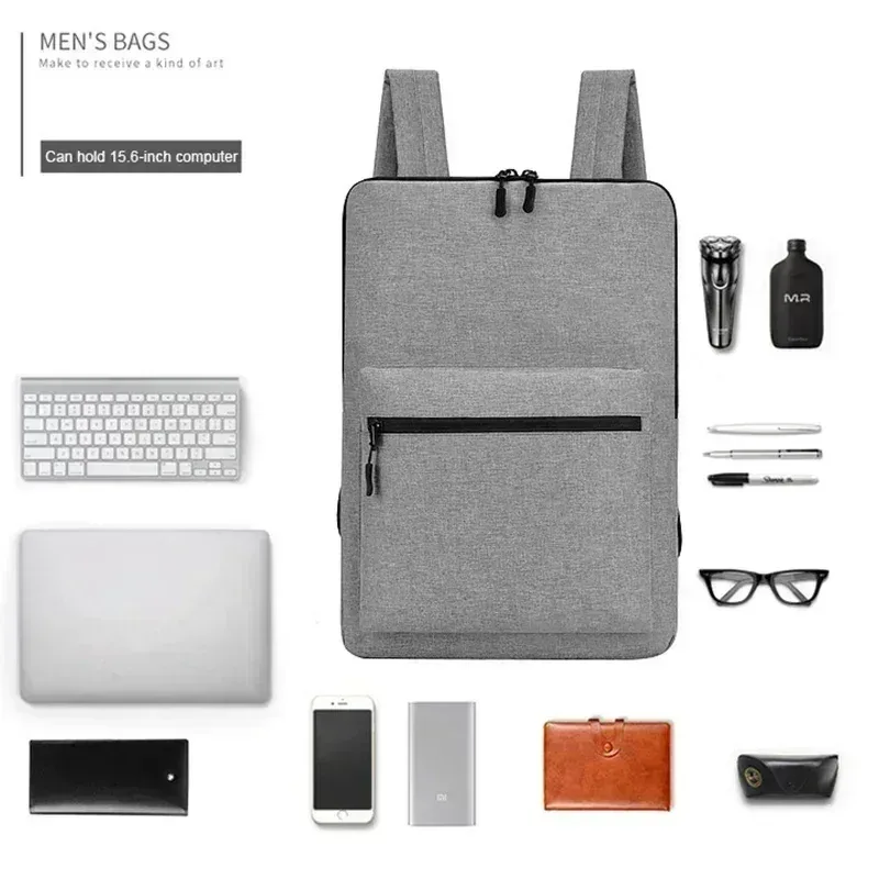 dienqi-ultra-mince hommes sac à dos sac d'école mince 15 pouces ordinateur portable homme sac femmes étanche en plein air affaires travail petit sac à dos