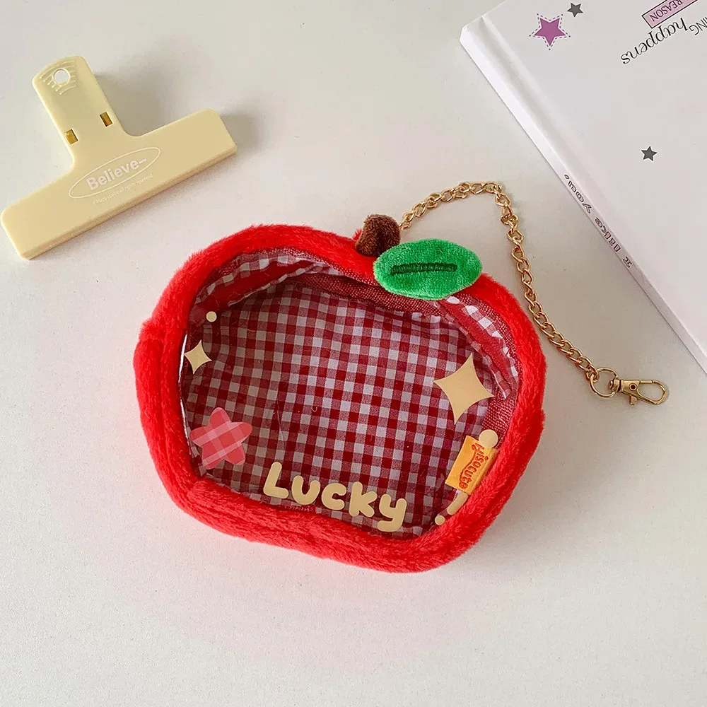 pendentifs de sac pour femmes, dessin animé pomme étoile, mignon peluche kawaii, breloques de sac doux, sac k-pop anime, sacs de rangement multifonctionnels pour filles