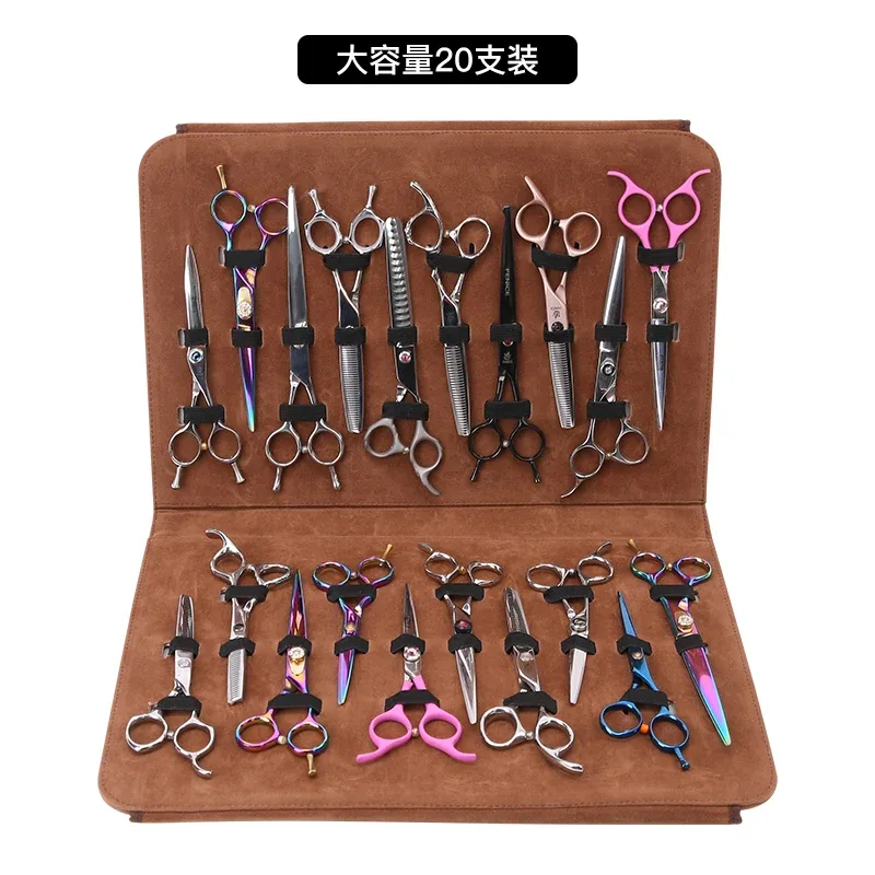 organisateur de ciseaux professionnel pour coiffeurs et toilettes pour animaux de compagnie – sac à outils portable multi-poches