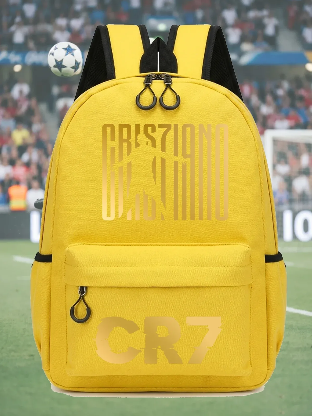 sac à dos football cr7, imprimé graffiti, dessin animé, sac d'école, sac à dos léger, décontracté, pour étudiants, voyage