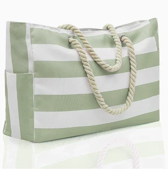 cadeau personnalisé pour la fête des mères, sac de plage rayé avec fermeture éclair, sac fourre-tout avec nom personnalisé, sacs fourre-tout pour les demoiselles d'honneur, sac de piscine imperméable