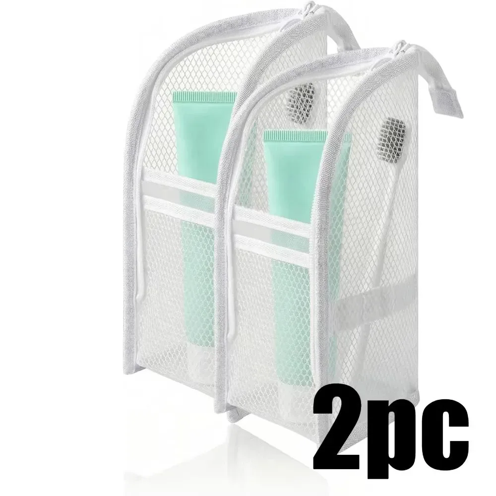 trousse de toilette en maille respirante à séchage rapide, étui à brosse à dents anti-moisissure, organiseur de cosmétiques pour voyage, dortoir universitaire, salle de sport, douche