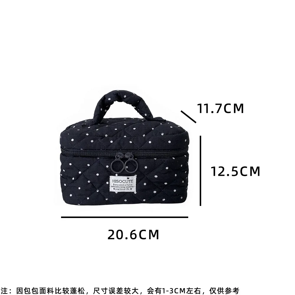 sac à main matelassé pour femme, style tendance, pochette de voyage, organisateur d'accessoires de maquillage et cosmétiques, sac fourre-tout portable à fermeture éclair