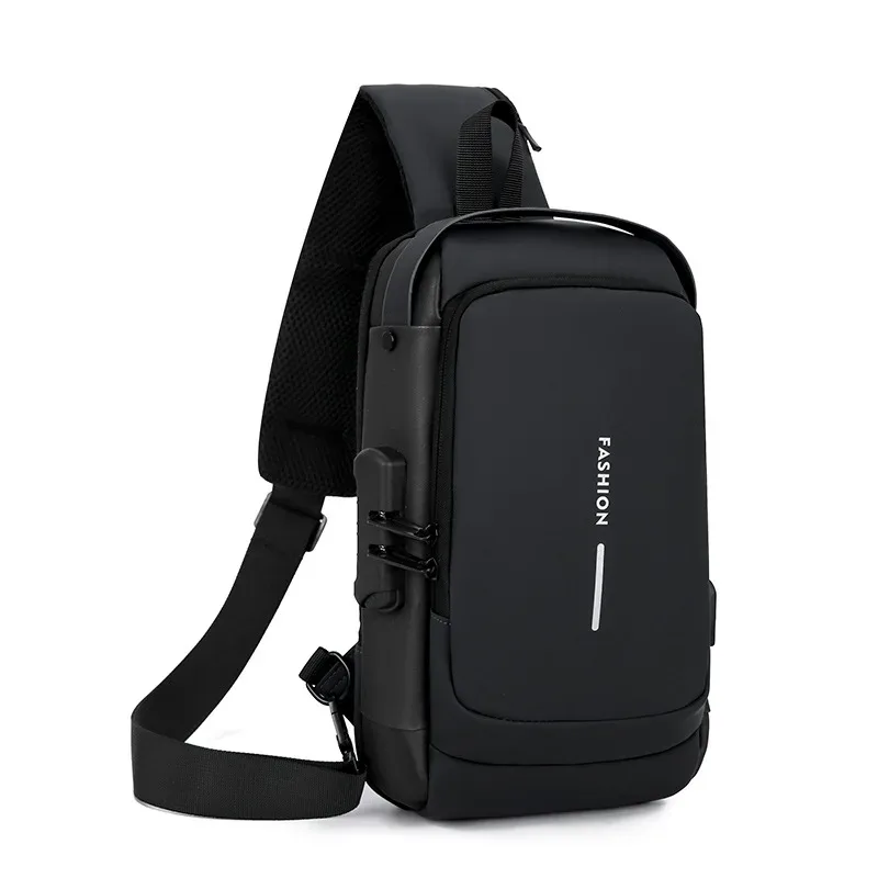 sac à dos de sport pour homme, sac de poitrine décontracté pour voyage, sac de cyclisme antivol, sac banane de course à bandoulière unique