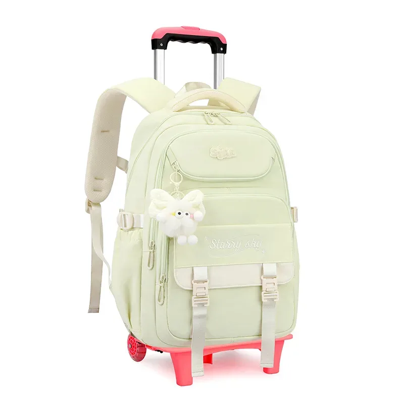 sac à dos scolaire pour enfants avec roulettes, sac à dos à roulettes pour filles, sac à dos d'étudiant, 2/6 roues, sac à dos scolaire à roulettes, sac à livres pour enfants