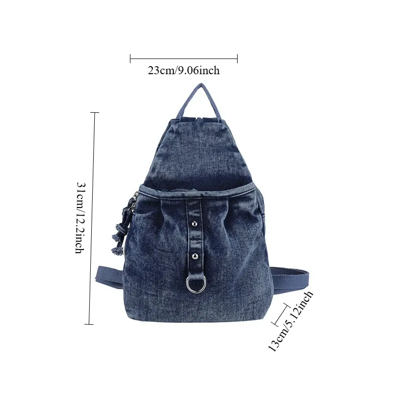 nouveau sac à dos en jean lavable tendance, sac à bandoulière décontracté multifonctionnel, sac de transport polyvalent et élégant