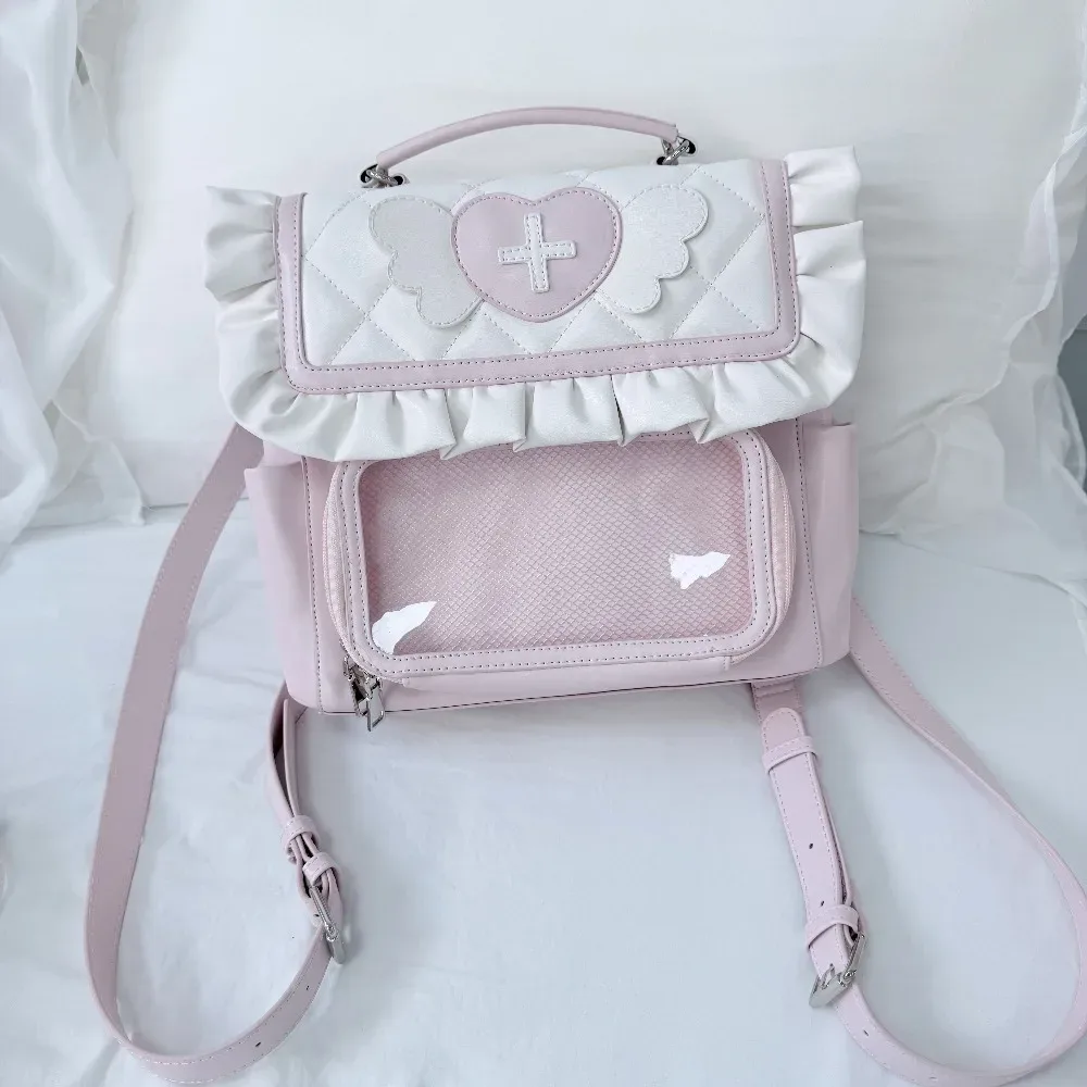 transparent ita mochilas mujer original carré mochila hit couleur design sac multi-fonction sac à dos doux cool sacs pour femme