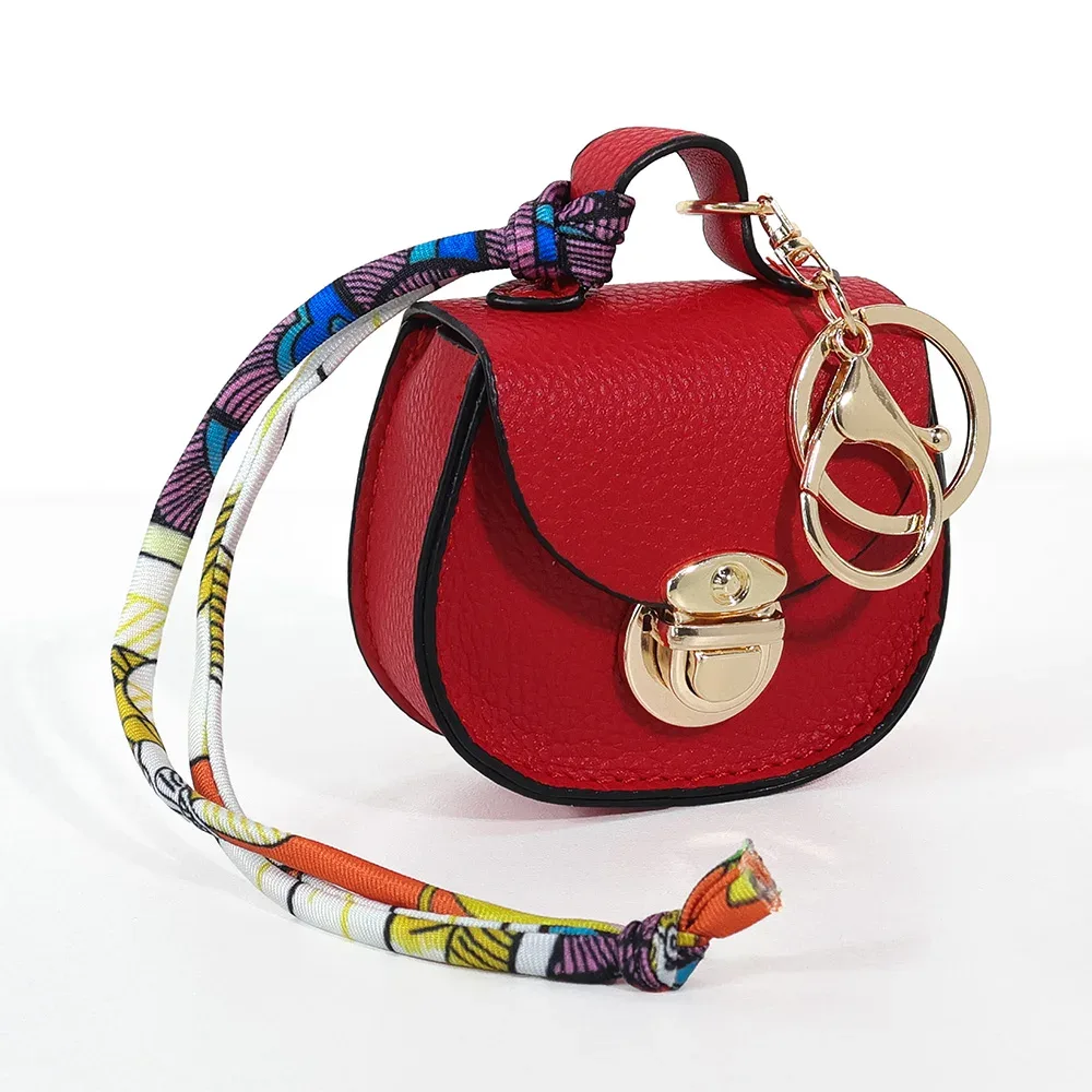 mini sacoche en cuir pu, pendentif de sac, porte-monnaie de luxe mignon, accessoire de mode créatif, porte-clés, cadeau, pochette à rouge à lèvres