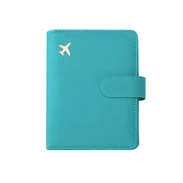 porte-passeport en cuir étanche avec blocage rfid, portefeuille de carte de crédit de voyage, livre de passeport pour femmes et hommes, couverture de passeport à boucle