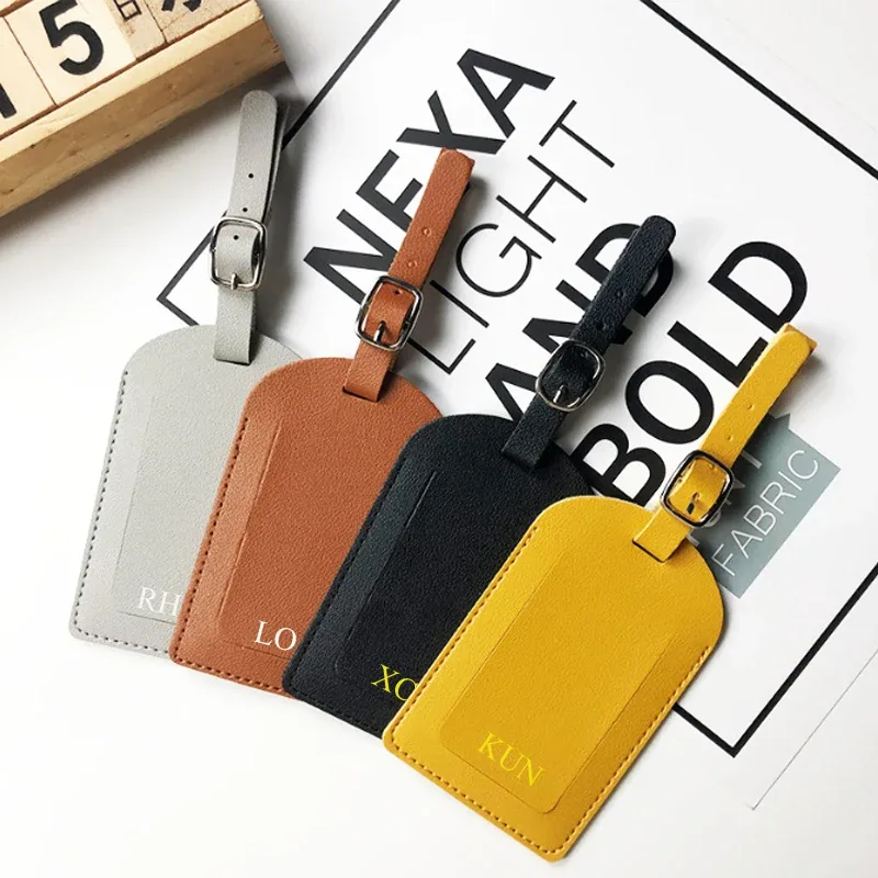 cartes d'embarquement d'avion multicolores, étiquettes volantes de boîte de voyage créative, étiquettes à bagages en cuir chancelier lisses enregistrées, vente à chaud
