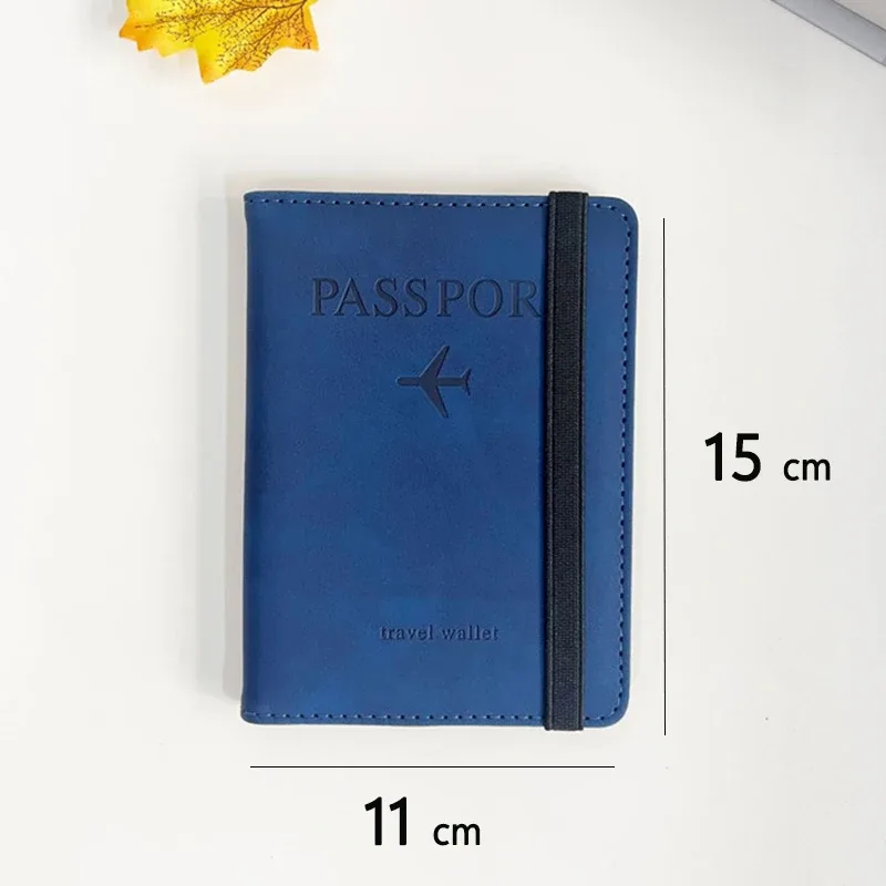 rfid anti blocage mince porte-passeport housse portefeuille de voyage pour hommes femmes multi-fonction id porte-carte bancaire accessoires