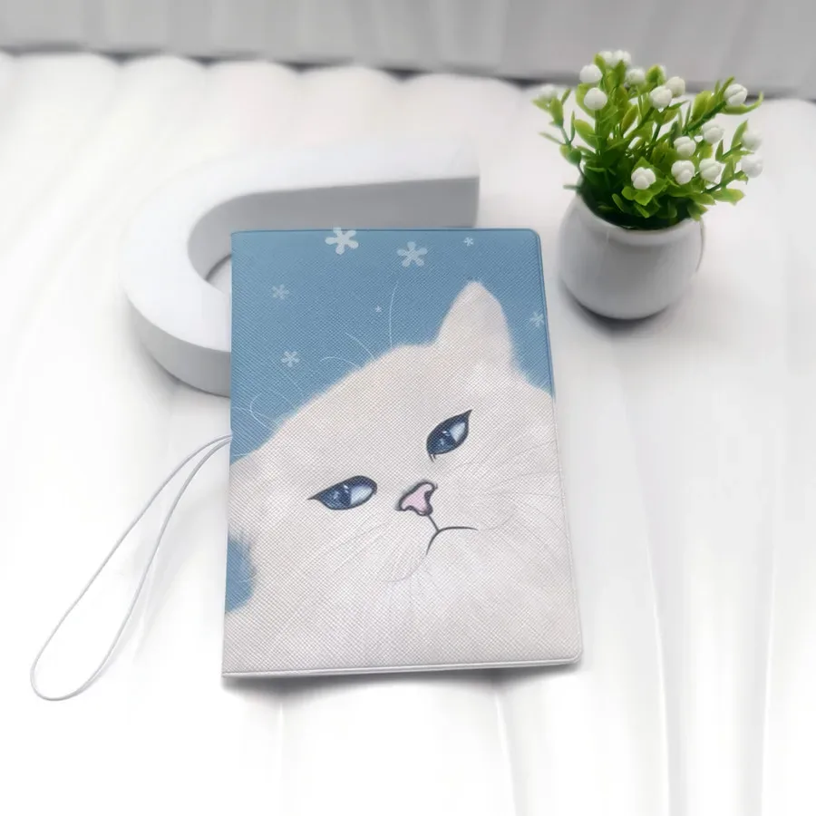 sac de passeport multifonctionnel chat mignon, clip de passeport de voyage imprimé, étui de protection pour documents en pu, housse, accessoires de voyage